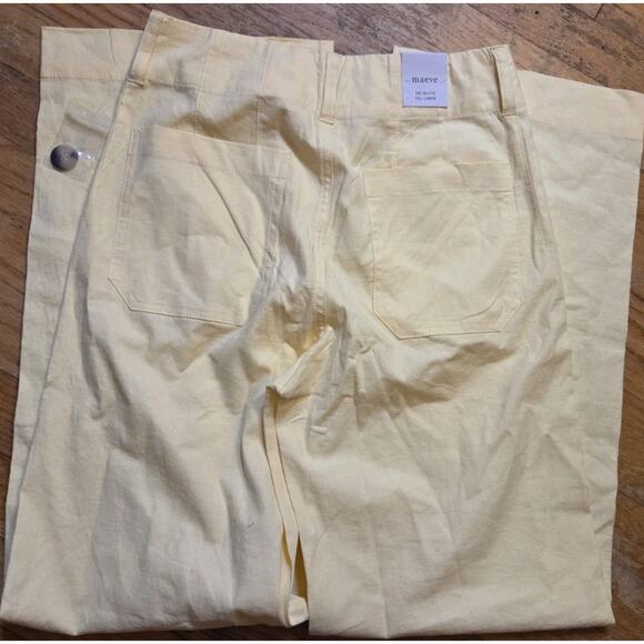 The Colette Beachy Linen Full-Length Wide-Leg Pants by Maeve 26 Nwts - Picture 8 of 10